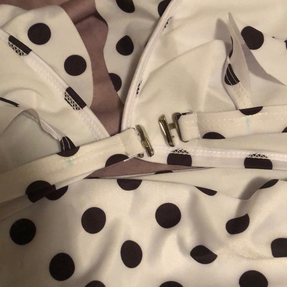 NEW Polka Dot Ruffle Cheeky High Waisted Bikini - Picture 8 of 8